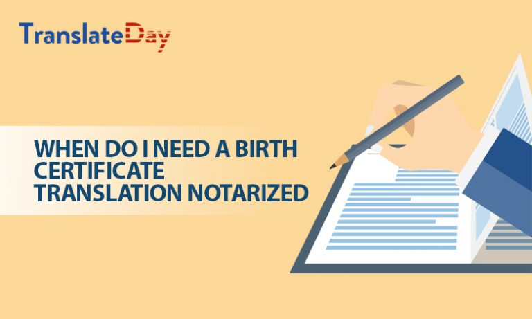 Birth Certificate Translation Notarized